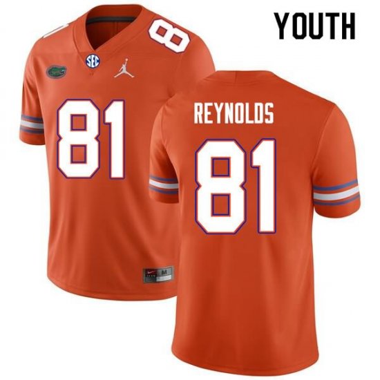 Youth Florida Gators #81 Daejon Reynolds NCAA Nike Orange Authentic Stitched College Football Jersey LXO3662FC